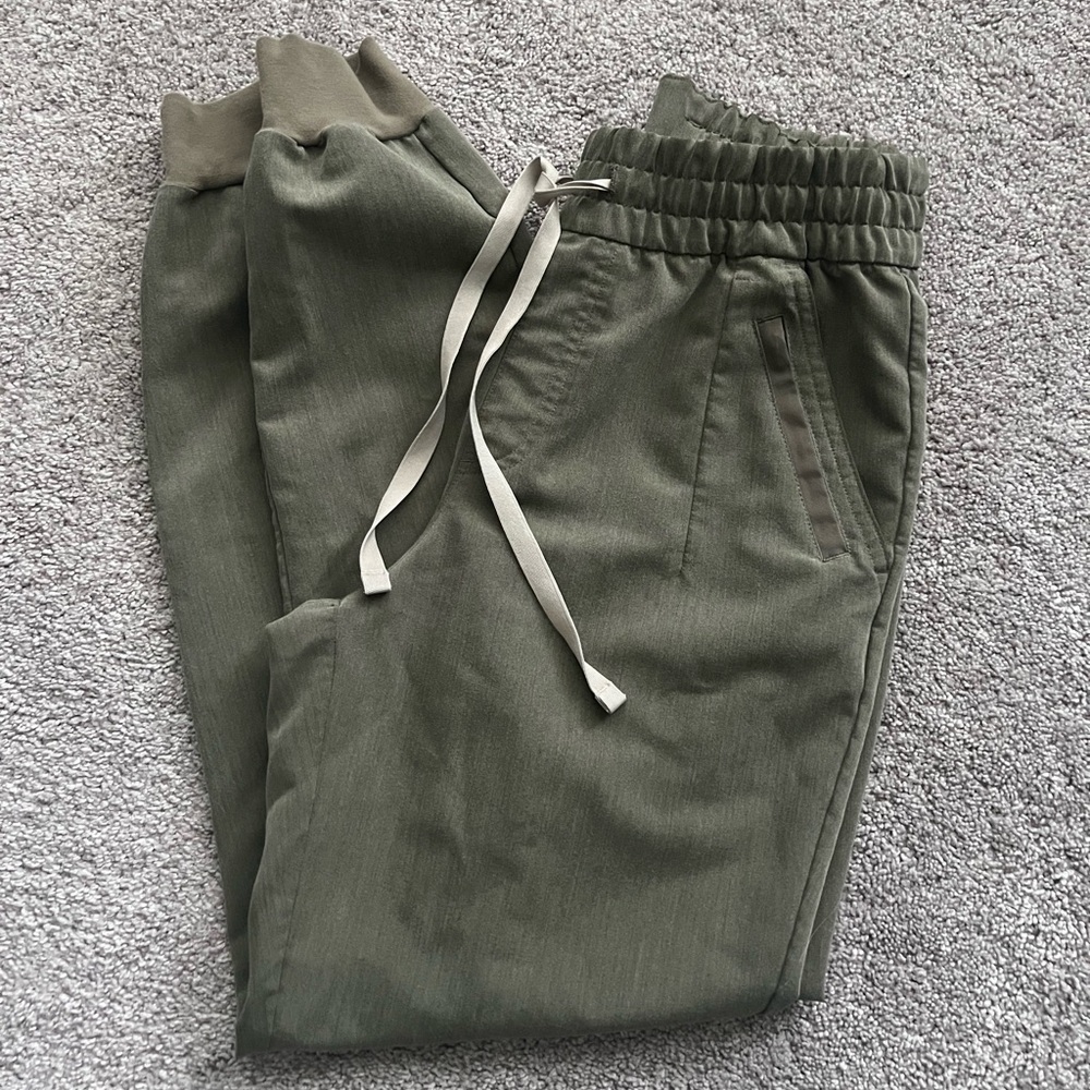 FIGS heather sage joggers